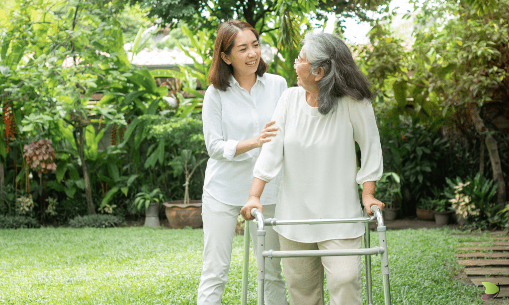 In-home physiotherapy Calgary helping a senior improve balance and prevent Osteoporosis at home