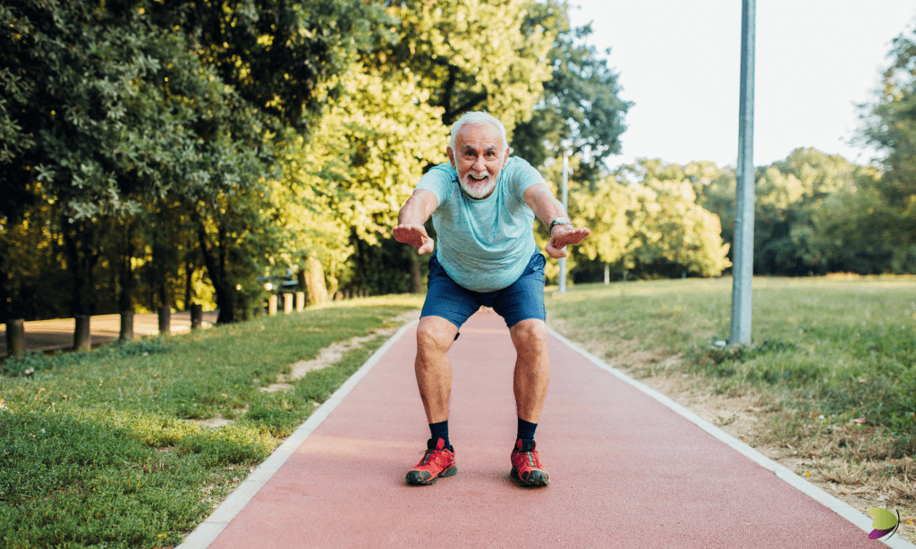 Bodyweight squat for seniors in Calgary with in-home physiotherapy