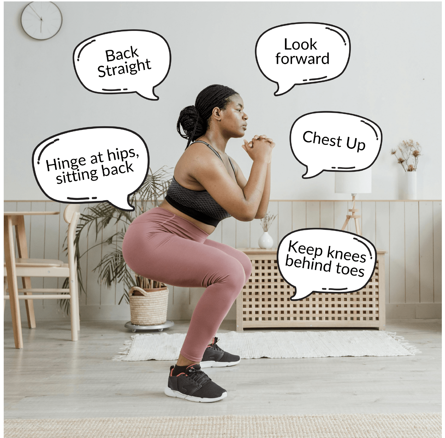 How to do a safe squat at home for seniors in Calgary