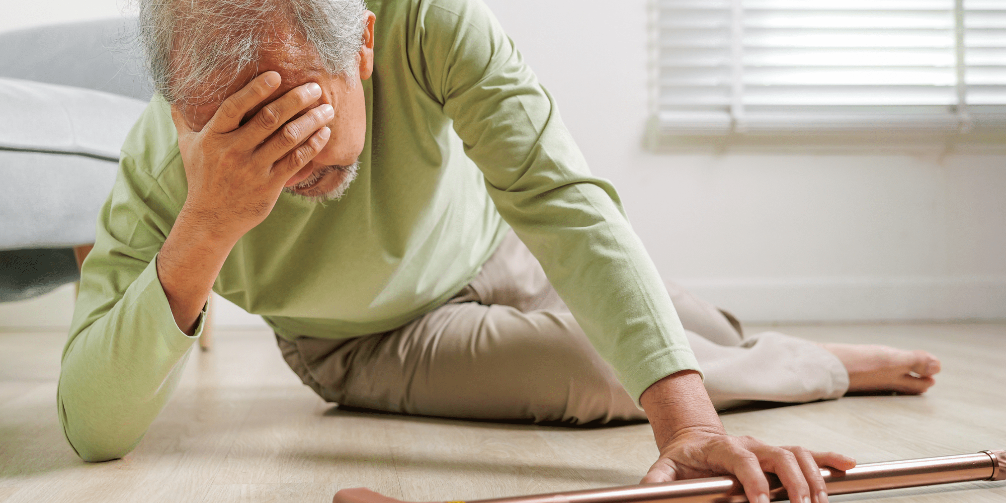 Elderly Man fell and on floor in Calgary